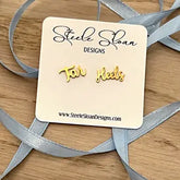 Tar Heels Gold Stud Earrings